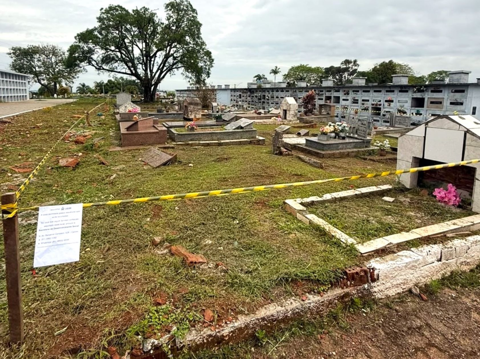 Prefeitura de Lajeado prepara exumações para construção de novo bloco de gavetas no Cemitério Travessa da Paz